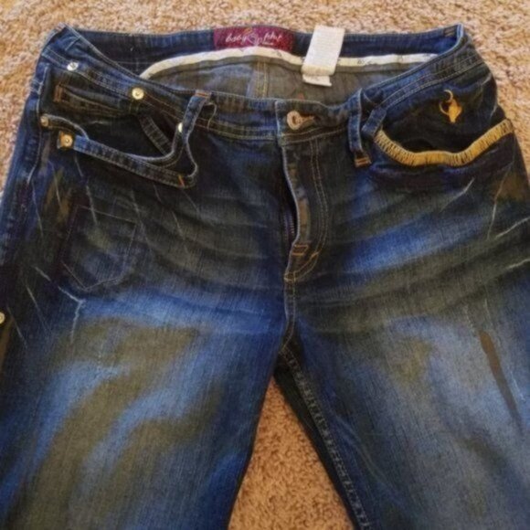 Baby Phat Jeans FLAIR MID RISE Distressed ESTILO CORTE WOMEN'S WOMAN'S 11 - Picture 7 of 10